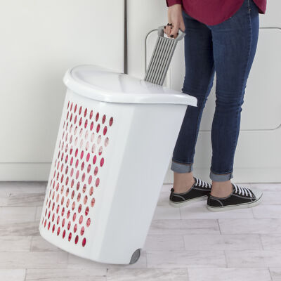 Sterilite Plastic Wheeled Basket - White (12278003) for sale 