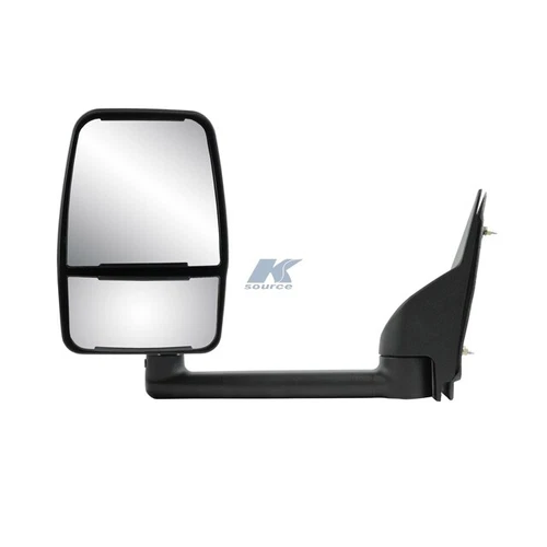 K-Source 62170G Exterior Towing Mirror OEM Dual Lens Blk Manual   Single