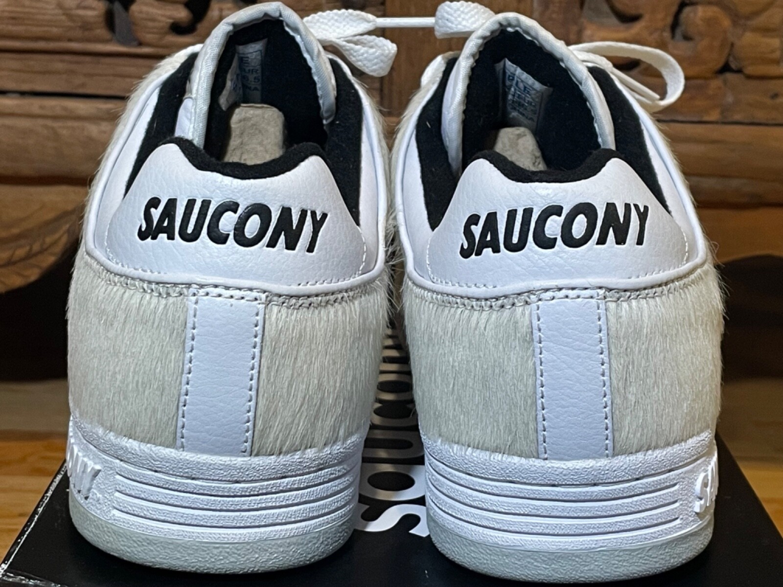 Campione da uomo esclusivo Saucony Hangtime Low Pony vintage Giappone LTD bianco taglia 12