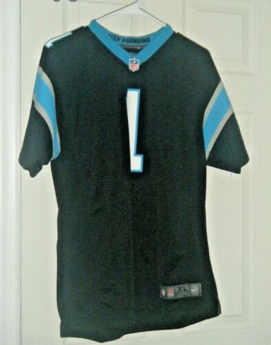 Cam Newton Carolina Panthers Nike On Field NFL Jersey Boys Extra Large Used  - Afbeelding 1 van 5