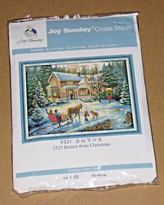 Return from Christmas ... Joy Sunday Counted Cross Stitch Kit 21.25in. x 16.9in.
