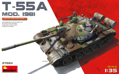 ミニアート1/35 T-55A Mod.1981 T-55A Mod. 1981 Tank 1:35 Plastic Model Kit Miniart | eBay