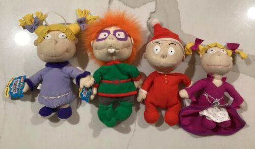 Vintage 1997 RUGRATS Holiday Plush Lot of 4: Tommy, Chuckie, Angelica x2 - 8” - Picture 1 of 7