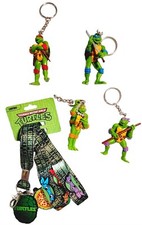 Teenage Mutant Ninja Turtles Lanyard  Keychain Lot-7, TMNT PVC  Vinyl Keyrings