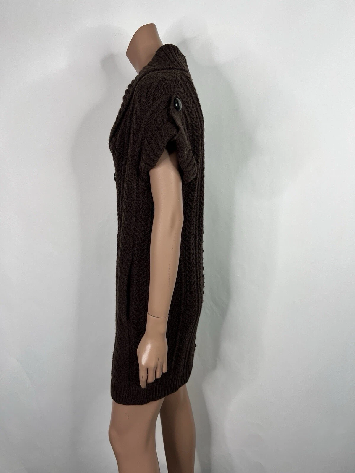 Abito maglione marrone vintage Alexander McQueen C.AW2008 XS