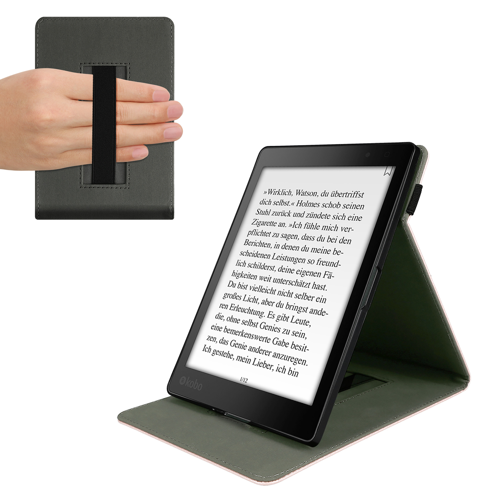 Чехол-книжка для чтения электронных книг Hülle для Kobo Aura ONE Schlaufe Ständer