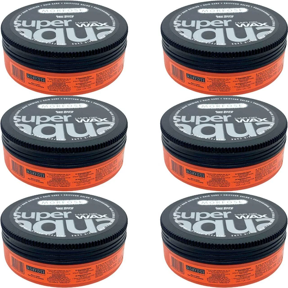 Morfose Aqua Hair Gel Wax Extra Shining Pro-Style (6er Pack) 175ml