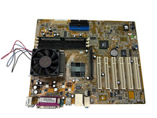 asus A7VBX-X Motherboard w/ AMD Athlon XP 2500 1.09Mhz Working Old School Game