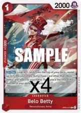 4X One Piece Card Game Belo Betty OP05-015 Rare NM
