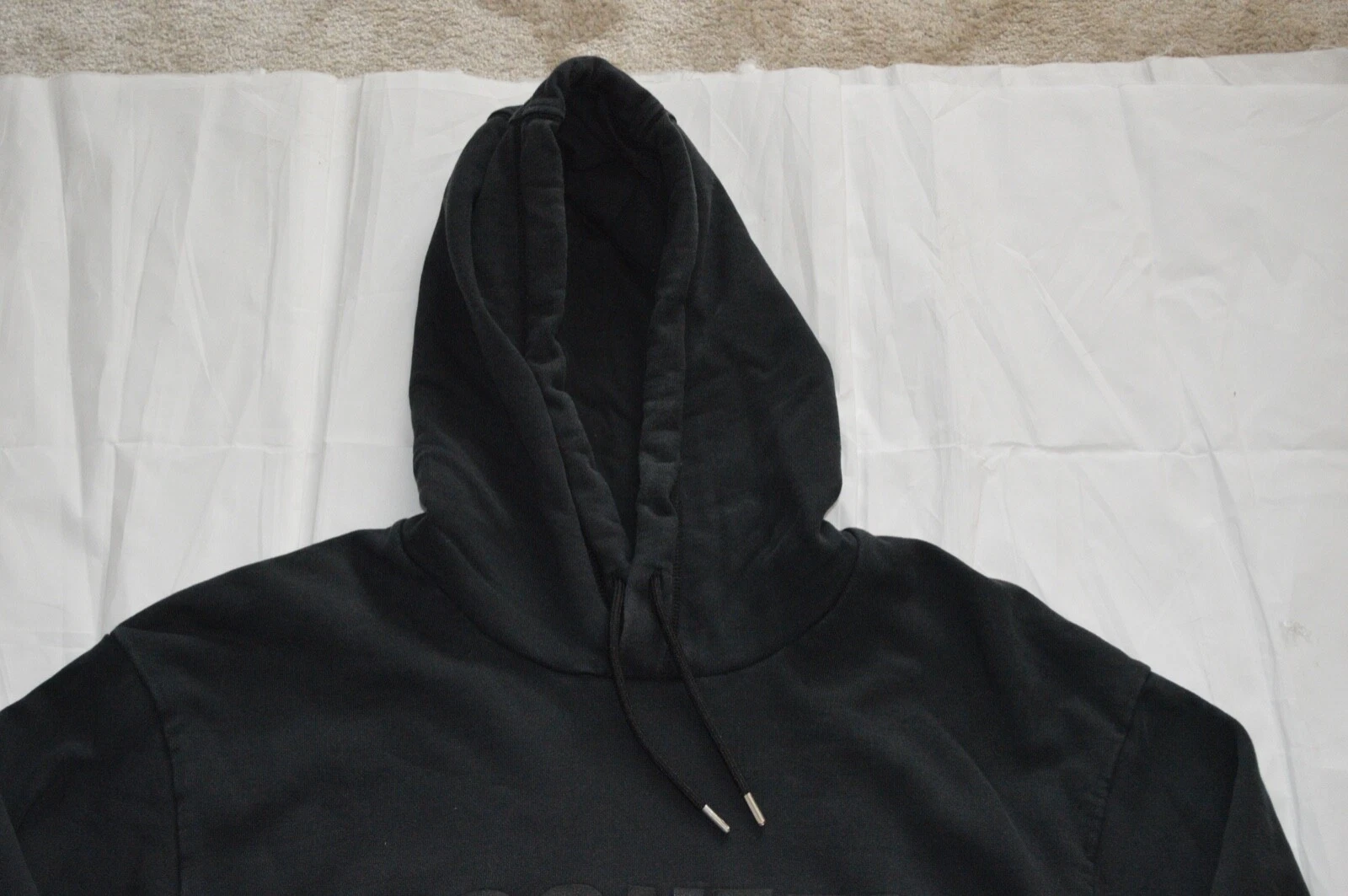 Alexander McQueen MCQ 'MCQUEEN' Felpa Nera con Cappuccio Pullover Uomo Medium M