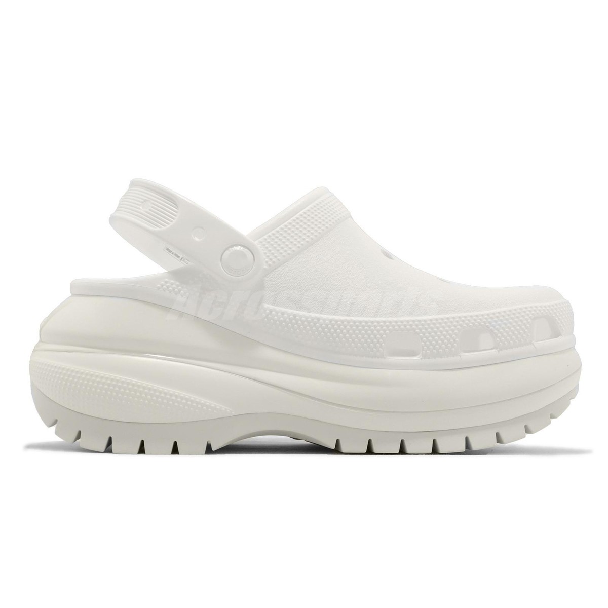Crocs Classic Mega Crush Clog White Men Unisex Platform SlipOn