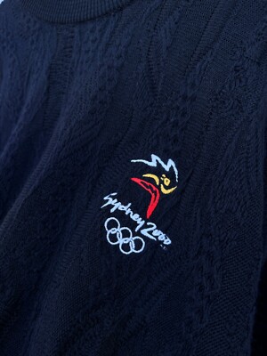 Rare COOGI Sydney 2000 Olympic Millennium Mercerized Wool Sweater