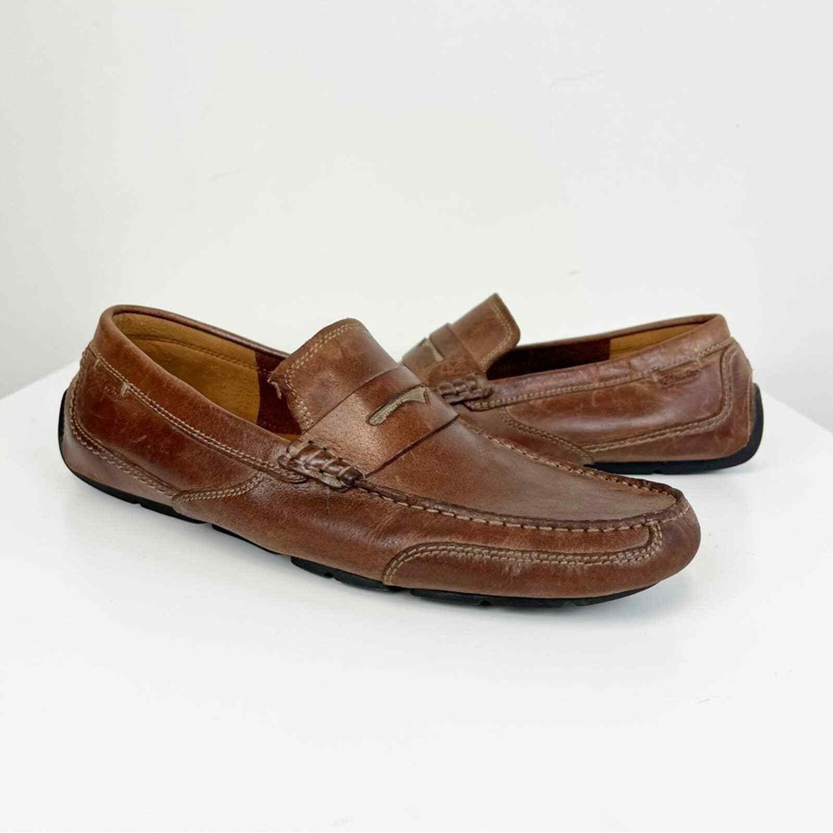 Clarks Ashmont Way Brown Cognac Leather Driving Loafer 9.5 M Clarks Ashmont Way Brown Cognac Leather Driving Loafer 9.5 M  main image 4