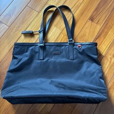 TUMI Black Nylon Business Bag with Leather Handles Used