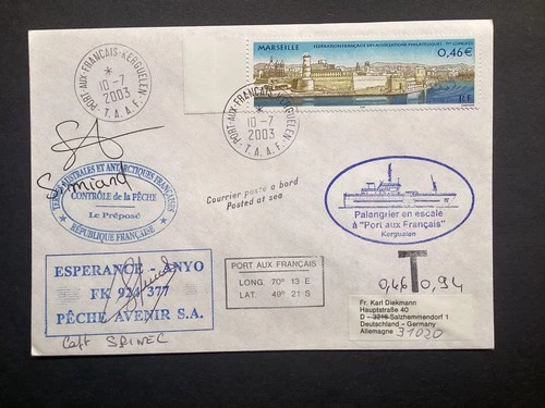 2003 TAAF/FSAT FDC French Antarctic Port Aux Francaise Kerguelen 10/07/2003 (1)