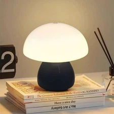 Nordic Mushroom LED Night Light Rechargeable Touch Table Lamp for Bedroom Desk C