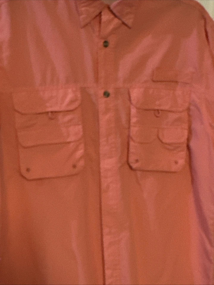 Camisa de pesca de manga corta con ventilación de salmón Rugged Earth para hombre talla grande Foto 2 de 4