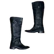 Frye Shirley Riding Equestrian Leather Tall Boots Women’s Size 10 Black 77745