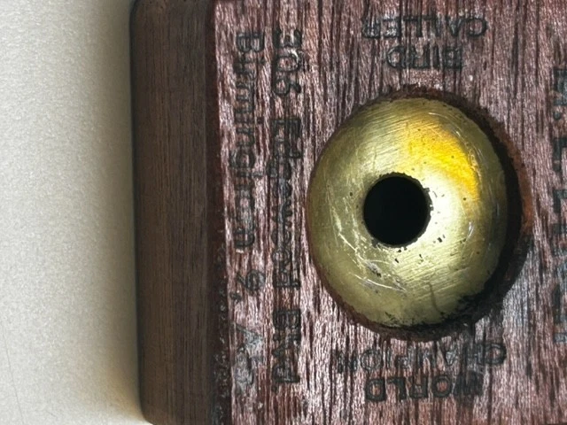 Llamada de codorniz Lynch M - RARA CON 306 Edgewood Blvd.  Birmingham 9 Ala. madera Foto 2 de 4