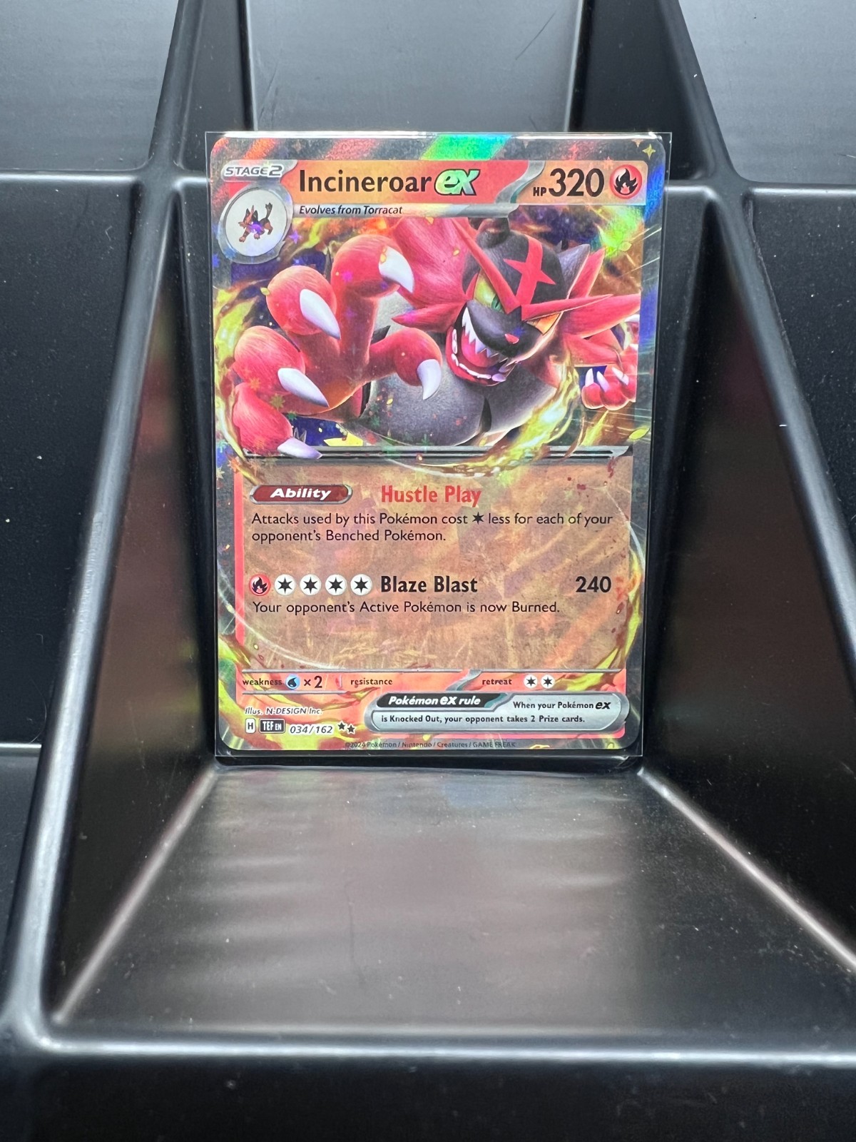 Pokemon TCG Incineroar ex 034/162 - Scarlet & Violet: Temporal Forces Holo NM