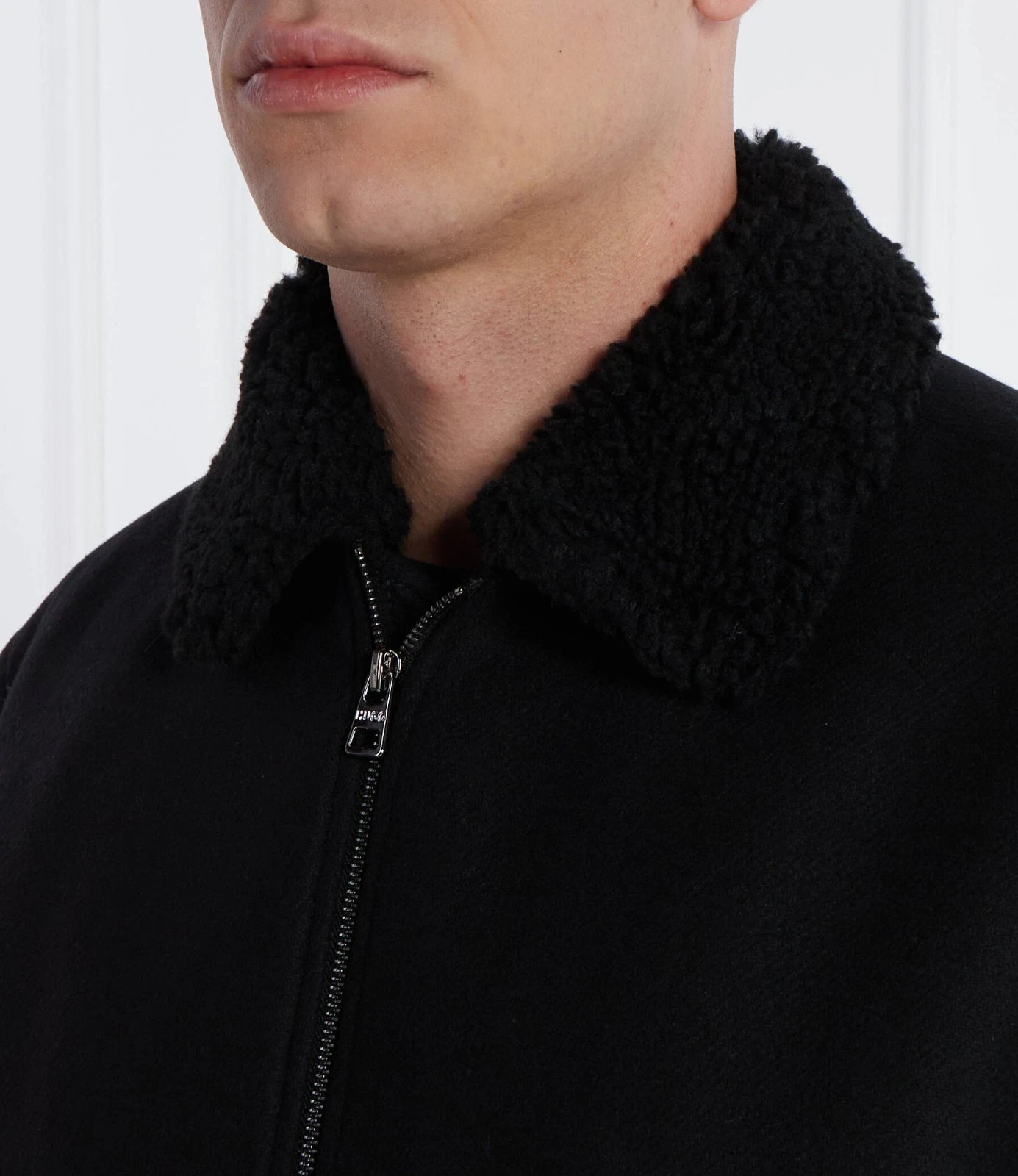RRP £389 mens HUGO BOSS jacket coat WOOL Shearling Collar BAVI size XL   j. image 5