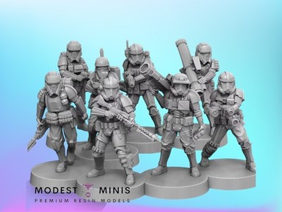 8pc Remnant Specialist Troopers Set - 28mm - 40mm Scale | Star Wars Legion Mini