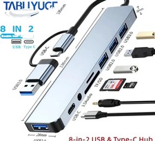 8 in 2 USB-C Hub Type C To USB 3.0 4K HDMI PD Adapter For iPhone Macbook Pro/Air