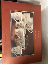 NIB LENOX Holiday TWELVE DAYS OF CHRISTMAS Set Of 12 Mugs In Original Box
