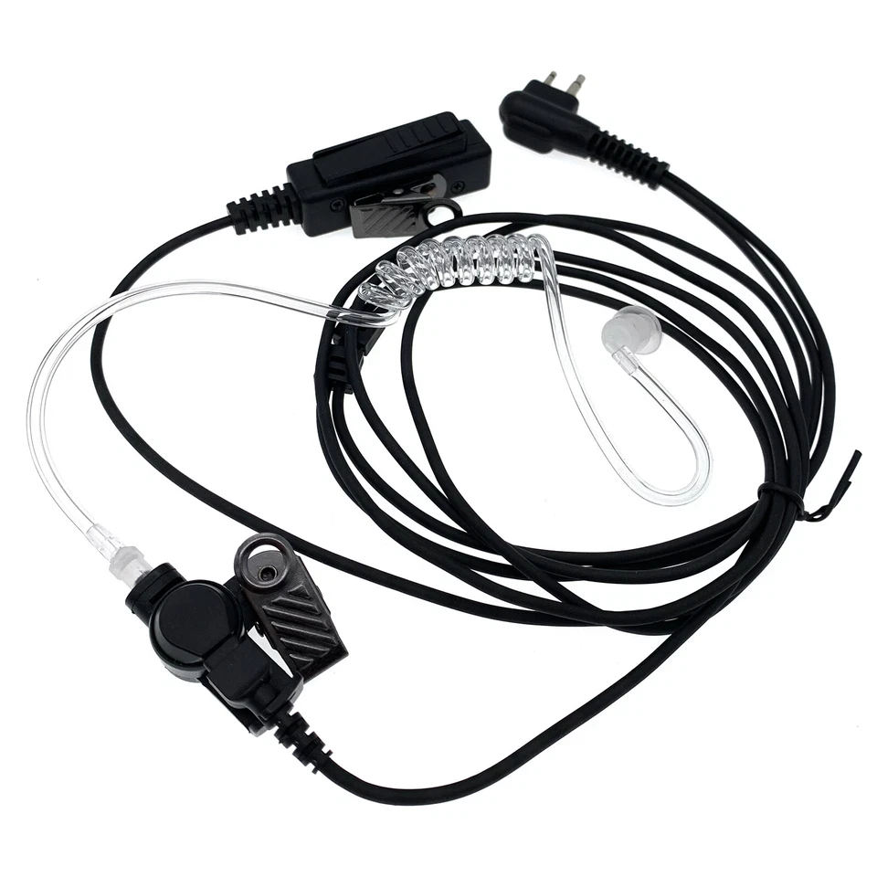 NEW! 2-Wire Surveillance Earphone Headset Mic Earpiece for Motorola GP CP Radios - Image 2 of 4