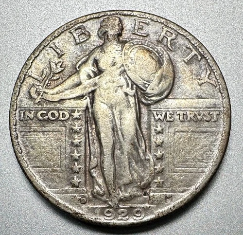 1929-D  STANDING LIBERTY QUARTER  VF+  #1580