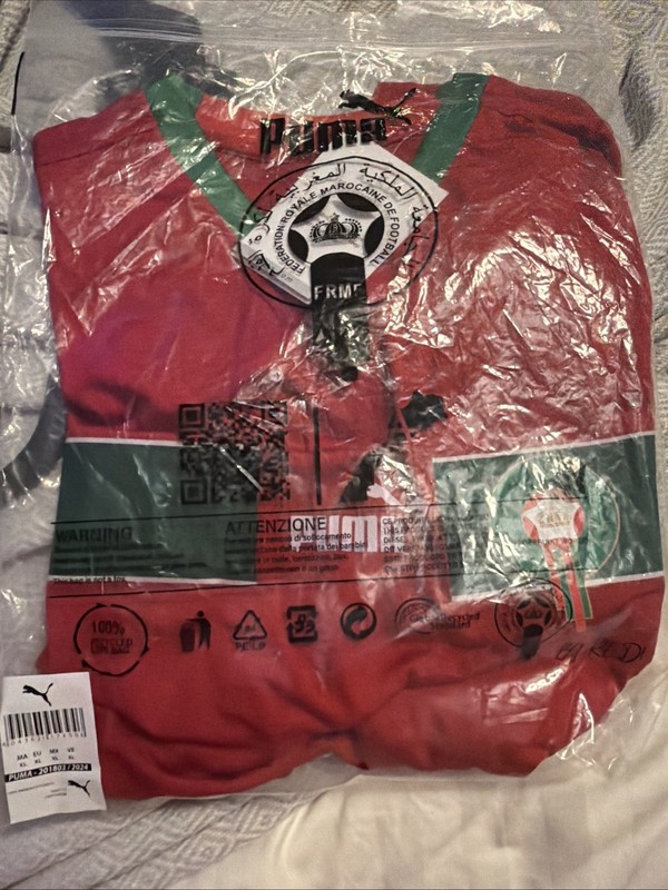 PUMA Morocco Men's National Team Home Kit Tag 2024 Soccer Jersey