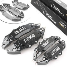 3d Style Car Universal Disc Brake Caliper Covers Frontrear Kit 4pcs Silver