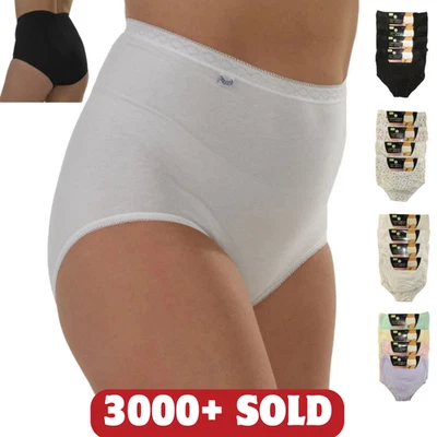 12 Pack Ladies Briefs Maxi 100% Cotton Full Comfort Fit Underwear Size 10-24 lot - Image 1 of 4