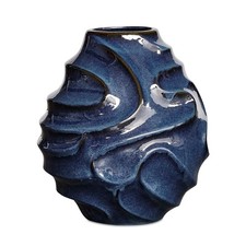 Uttermost 18285 Helix 16" Tall Earthenware Vase - Blue
