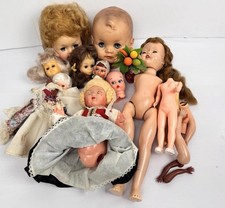 VTG Doll Heads  Body Parts Mixed Lot 18 Arms Legs for Parts and Repairs