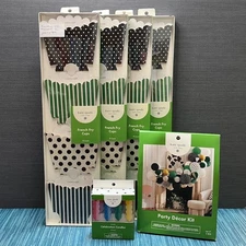 Kate Spade Party SET Bundle includes - 4 Packs Snack Cups, Balloon Kit, Candles