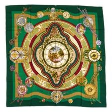 Hermes Silk Scarf Carre 90 "parmi les fleurs je compte les heures" US duty free