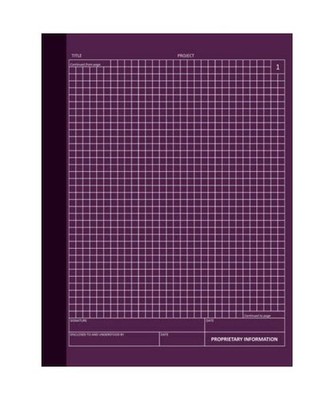 Engineering Paper Book: Graphing White Sheets with Numbered Pages   Pantone Pl
