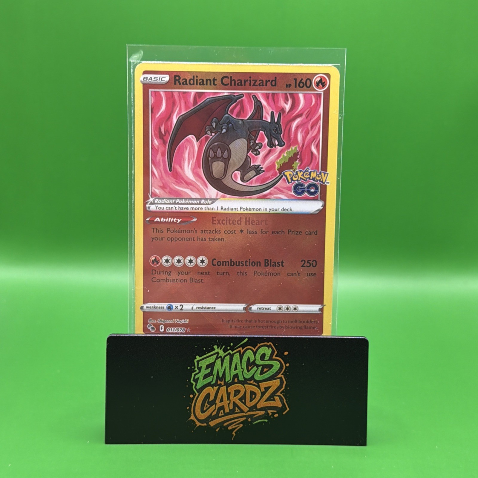 Radiant Charizard 11/78 Pokémon Go NM Near Mint
