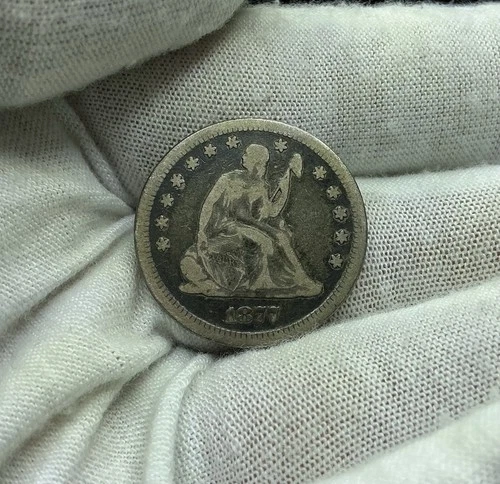 1877 S LIBERTY SEATED SILVER QUARTER N310