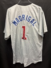 AUTO SIGNED Nick Madrigal - Gray Chicago Cubs Jersey - Beckett BAS COA - Size XL