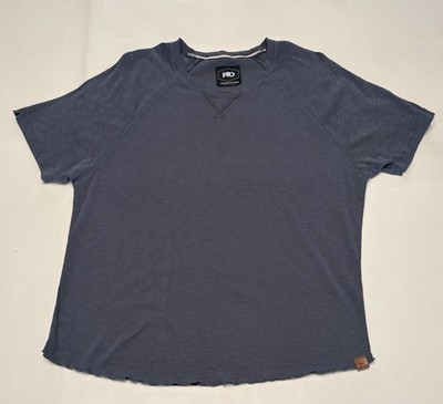 Men's PTO Engineered For The Weekend Blue Large T Shirt Crew Neck Waved Hem