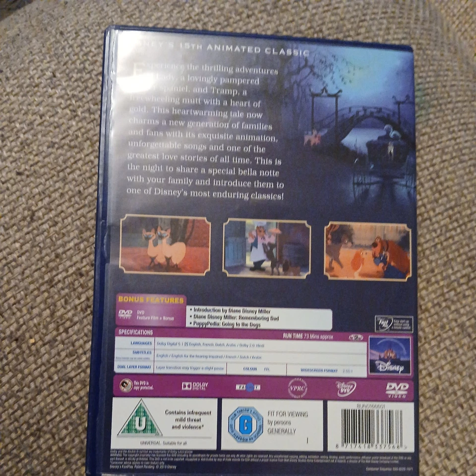 📀 Lady And The Tramp Diamond Edition DVD ⭐️ EXCELLENT CONDITION ⭐️ UK SELLER - Image 4 of 4