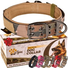 Heavy Duty Camo Dog Collar for XL Dogs - Tactical Neoprene Padded