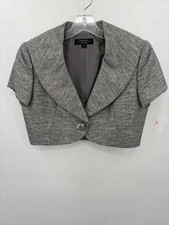 Pre-Owned Tahari Arthur S. Levine Gray Size 6 Shrug Button Jacket