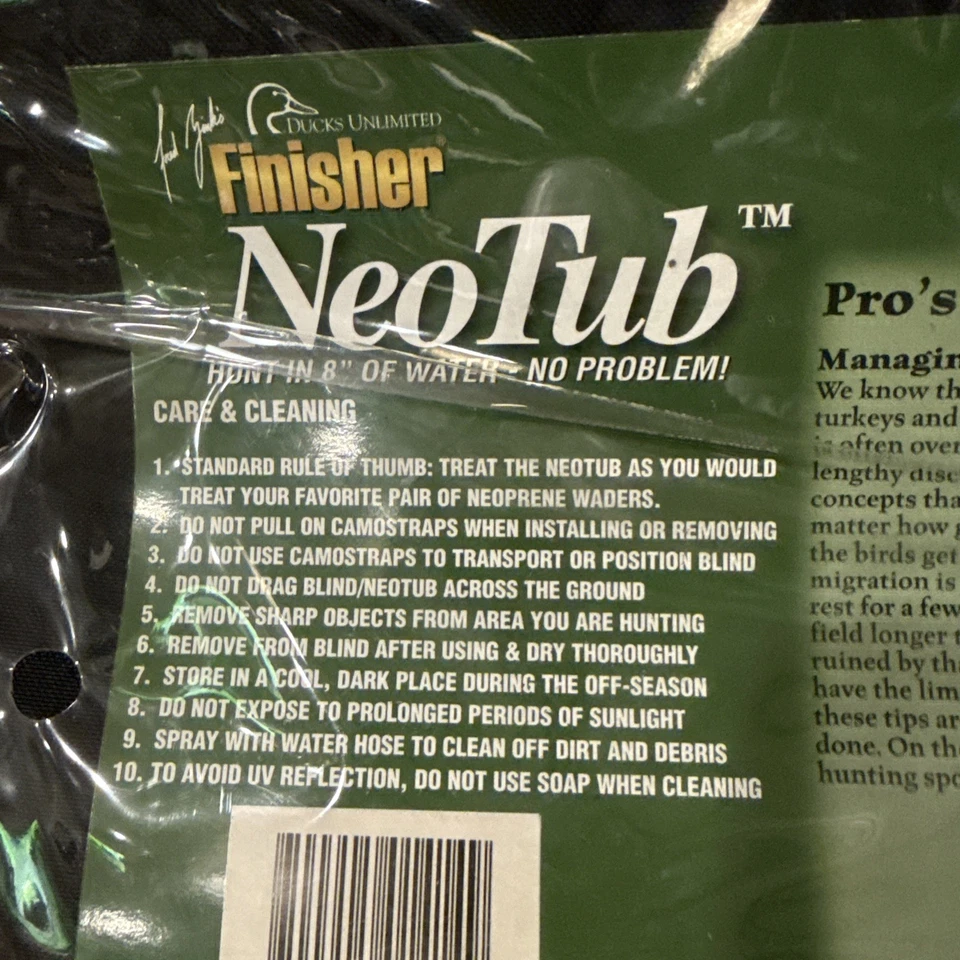 Avery Finisher NeoTub Blind Cover Mossy Oak Shadowgrass New Old Stock Never Used - Image 2 of 4