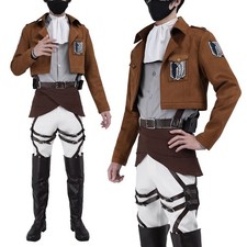 Attack on Titan Wings of Freedom‌ Disfraz Levi Ackerman Chaqueta Pantalón Cinturón Falda