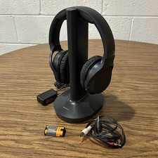 Sony WH-RF400R Wireless RF Headphones TMR-RF400 Transmitter Stand Black Charger