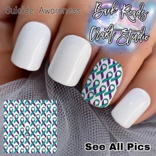 Suicide Awareness Waterslide Finger Nail Decals Instructions (set of 50) JS