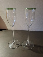 Rochelt Gläser 2 Stück grüner Rand